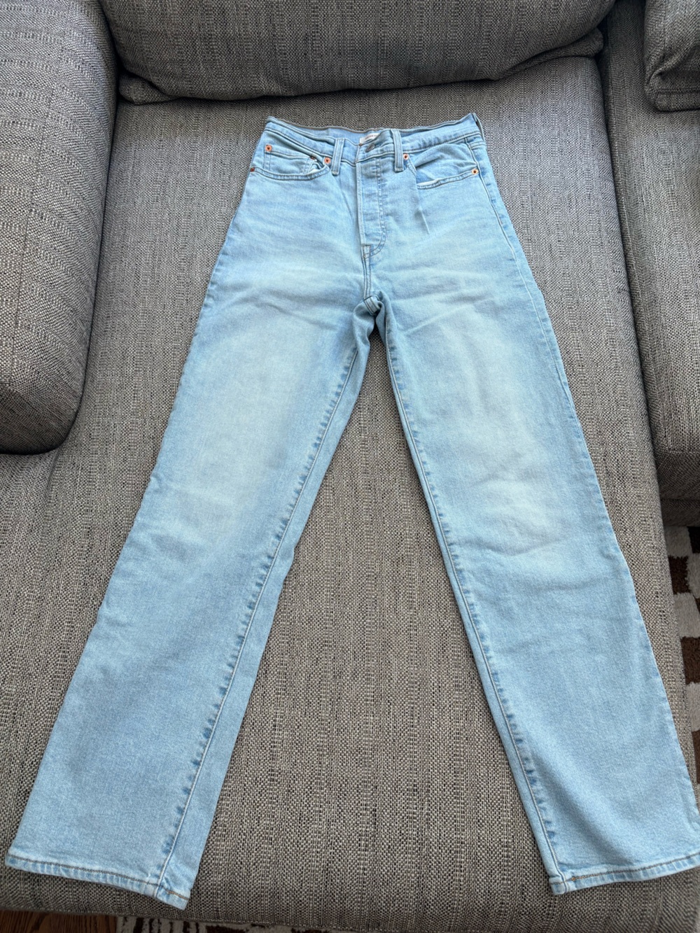 Levi High-Rise Ribcage Straight - Light Blue Women's Jeans - 28
